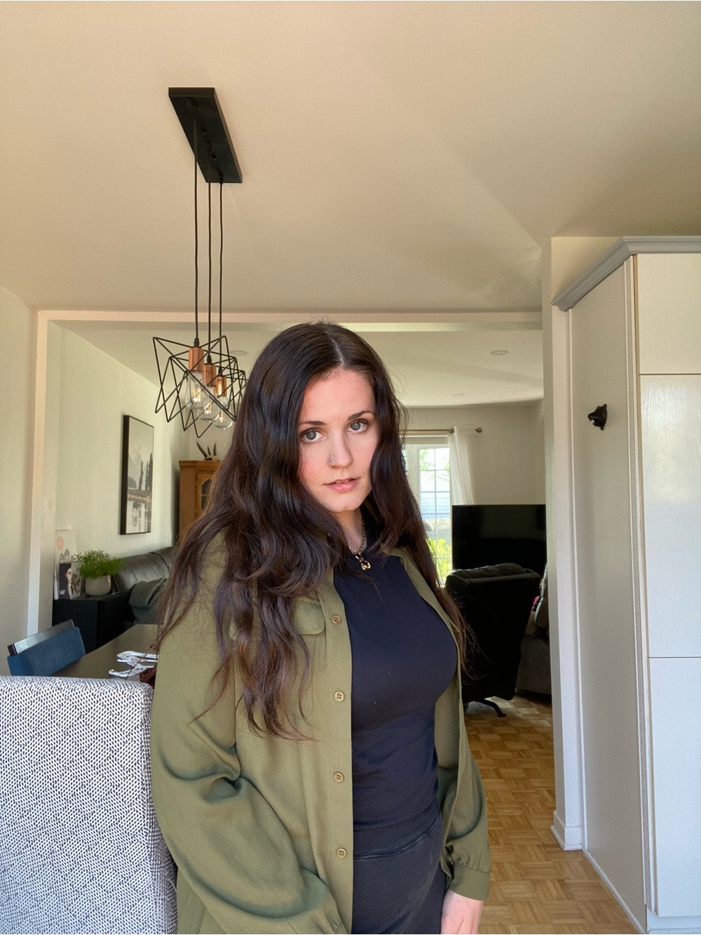 Forever 21 Olive Green Button-Up Utility Jacket